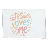 Jesus Loves Me -  design Kussensloop (Voorkant)