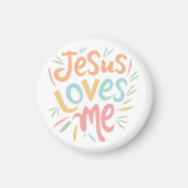 Jesus Loves Me -  design Magneet (Voorkant)