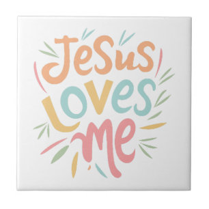 Jesus Loves Me -  design Tegeltje