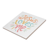 Jesus Loves Me -  design Tegeltje (Zijkant)