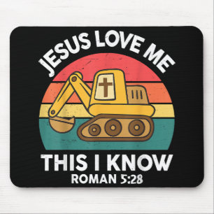 Jesus Loves Me Dit Weet Ik Graafmachine Christen Muismat