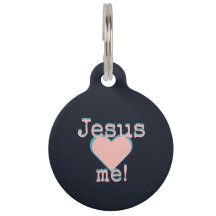 Jesus loves me  – Dog Collar – Hundehalsband neon