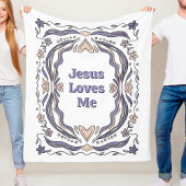 Jesus Loves Me Fleece Blanket Christian Gift  Deken