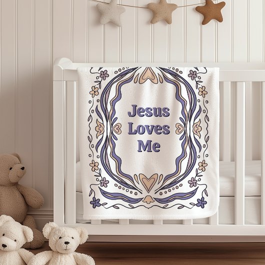 Jesus Loves Me Fleece Blanket Christian Gift  Deken