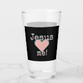 Jesus loves ♥ me! glas (Achterkant)