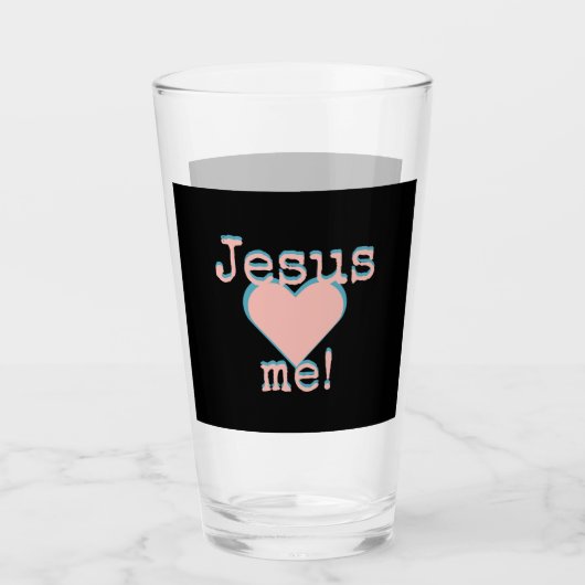 Jesus loves ♥ me! glas (Voorkant)