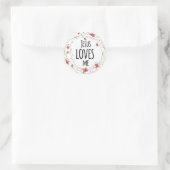 Jesus Loves Me Kruiskrans Bloemen Witte Sticker (Tas)