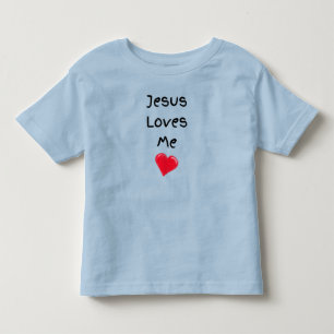 Jesus Loves Me LDS T-shirt voor kinderen in kleur