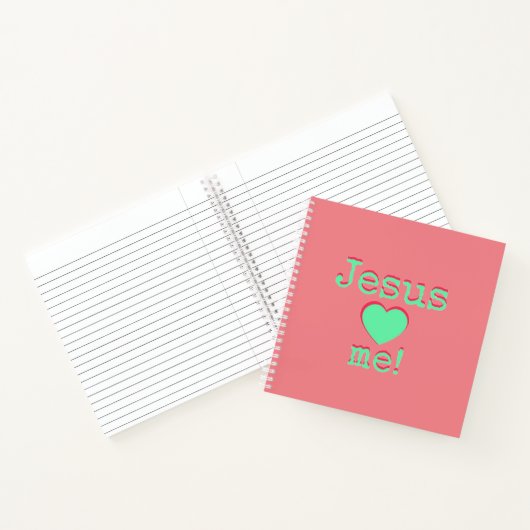 Jesus loves ♥ me! notitieboek (Binnen)
