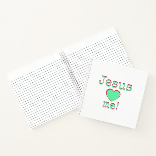 Jesus loves ♥ me! notitieboek (Binnen)