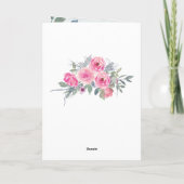 Jesus Loves Me Pink Roses Valentijnsdag Feestdagen Kaart (Achterkant)