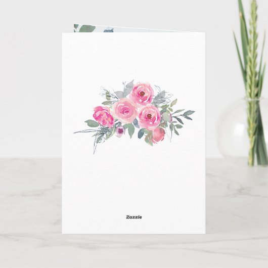 Jesus Loves Me Pink Roses Valentijnsdag Feestdagen Kaart (Achterkant)