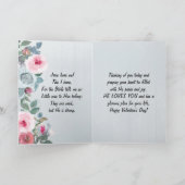 Jesus Loves Me Pink Roses Valentijnsdag Feestdagen Kaart (Binnen)