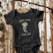 Jesus Loves Me Schattige Big Eyes Lizard Boy Girl Romper