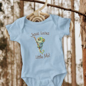 Jesus Loves Me Schattige Big Eyes Lizard Boy Girl Romper