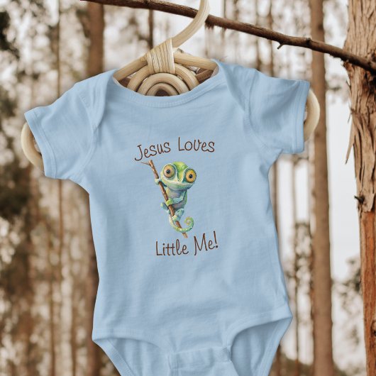 Jesus Loves Me Schattige Big Eyes Lizard Boy Girl Romper