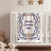 Jesus Loves Me Sherpa Blanket Christian Gift  Deken