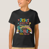 Jesus Loves Me This I Know Boys Kids Toddler Jesus T-shirt (Voorkant)