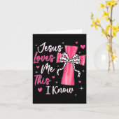Jesus Loves Me This I Know God Religious Christian Kaart (Gele Bloem)