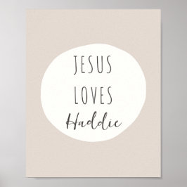 Jesus loves poster en prints met eigen naam