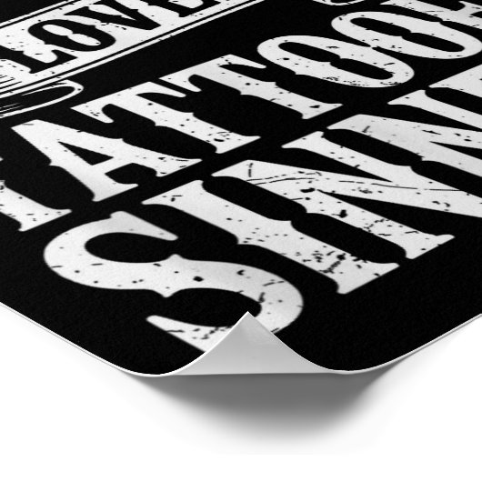Jesus Loves Tattooed Sinners Christian Faith Inked Poster (Hoek)
