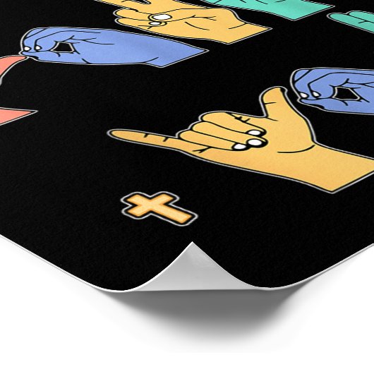 Jesus Loves You Asl Christian Jesus Toddler I Sign Poster (Hoek)