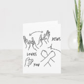 Jesus Loves You Asl Sign Language Christian  Kaart (Voorkant)