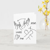 Jesus Loves You Asl Sign Language Christian Kaart (Gele Bloem)