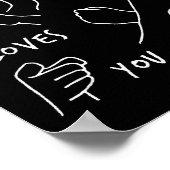 Jesus Loves You Asl Sign Language Christian  Poster (Hoek)