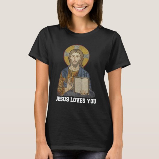 Jesus Loves You Bible Religious Christ Christian T-shirt (Voorkant)