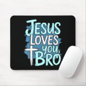 Jesus Loves You Bro Christian Religious  Muismat (Met muis)