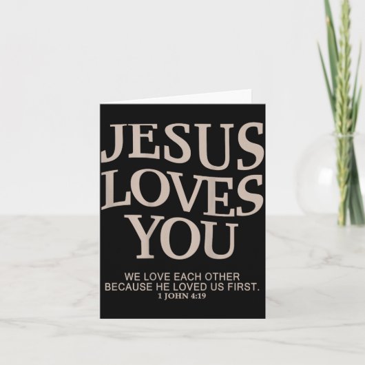 Jesus Loves You Christian  Kaart (Voorkant)
