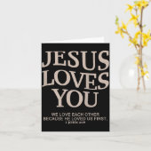 Jesus Loves You Christian  Kaart (Gele Bloem)