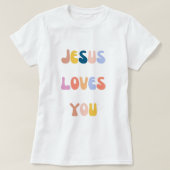 Jesus loves you Christian T-shirt.  T-shirt (Design voorkant)