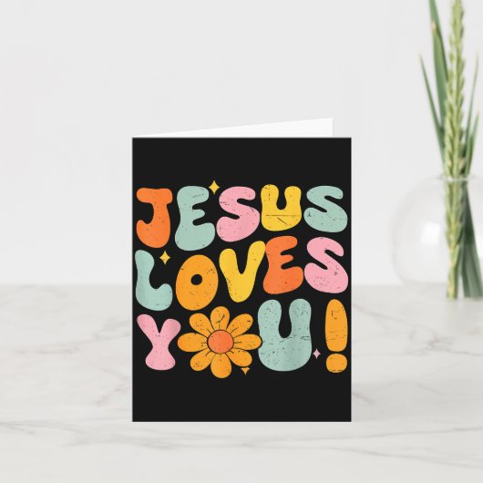 Jesus Loves You Christian Teen Girl God Sister Goo Kaart (Voorkant)