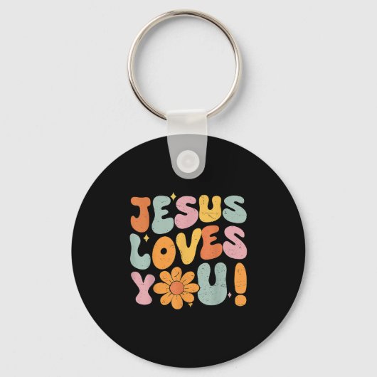 Jesus Loves You Christian Teen Girl God Sister Goo Sleutelhanger (Voorkant)