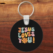 Jesus Loves You Christian Teen Girl God Sister Goo Sleutelhanger (Voorkant)