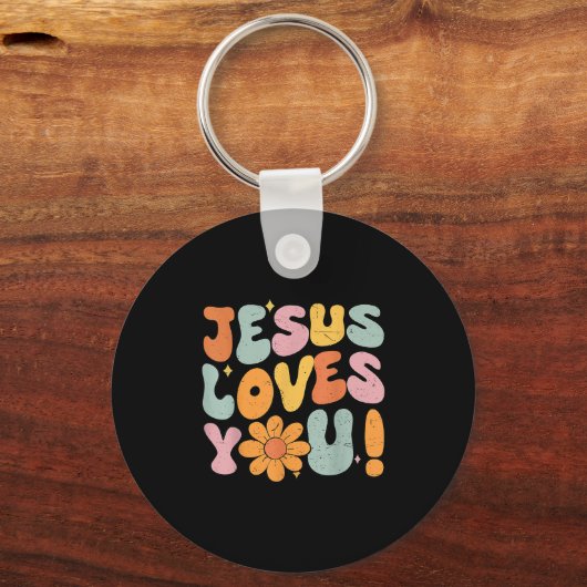 Jesus Loves You Christian Teen Girl God Sister Goo Sleutelhanger (Voorkant)