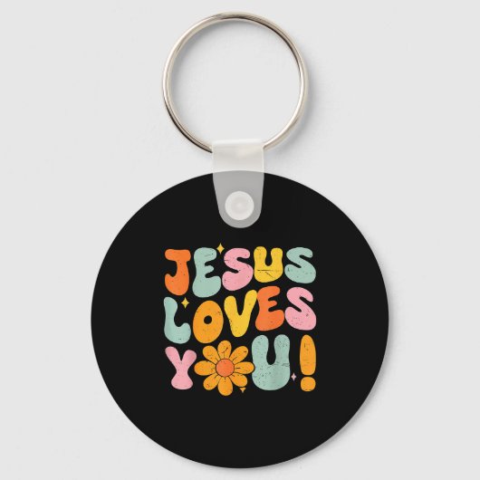 Jesus Loves You Christian Teen Girl God Sister Goo Sleutelhanger (Voorkant)
