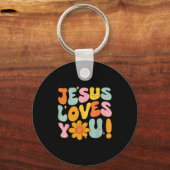 Jesus Loves You Christian Teen Girl God Sister Goo Sleutelhanger (Voorkant)