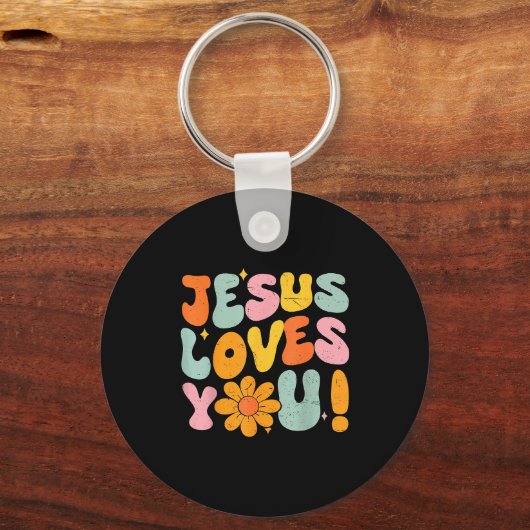Jesus Loves You Christian Teen Girl God Sister Goo Sleutelhanger (Voorkant)