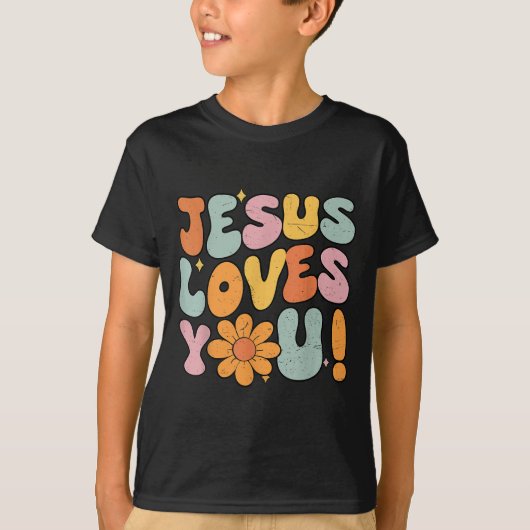 Jesus Loves You Christian Teen Girl God Sister Goo T-shirt (Voorkant)