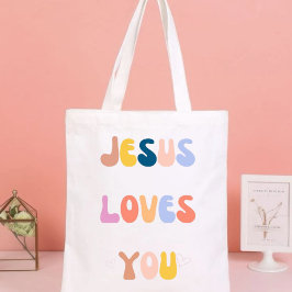 Jesus Loves You Cloth Bag Tote Bag