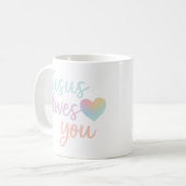 Jesus Loves You Coffee Mok Christelijk Girl Cup (Voorkant links)