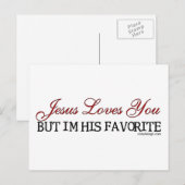 Jesus Loves You Favorite Briefkaart (Voorkant / Achterkant)