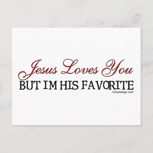 Jesus Loves You Favorite Briefkaart (Voorkant)