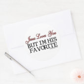 Jesus Loves You Favorite Ronde Sticker (Envelop)