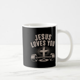 Jesus Loves You Grappige Christelijke Workout Gym Koffiemok