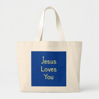 Jesus Loves You grote boodschappentas Tote Bag
