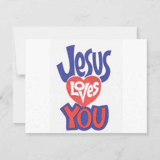 JESUS-LOVES-You Invitation Kaart (Voorkant)